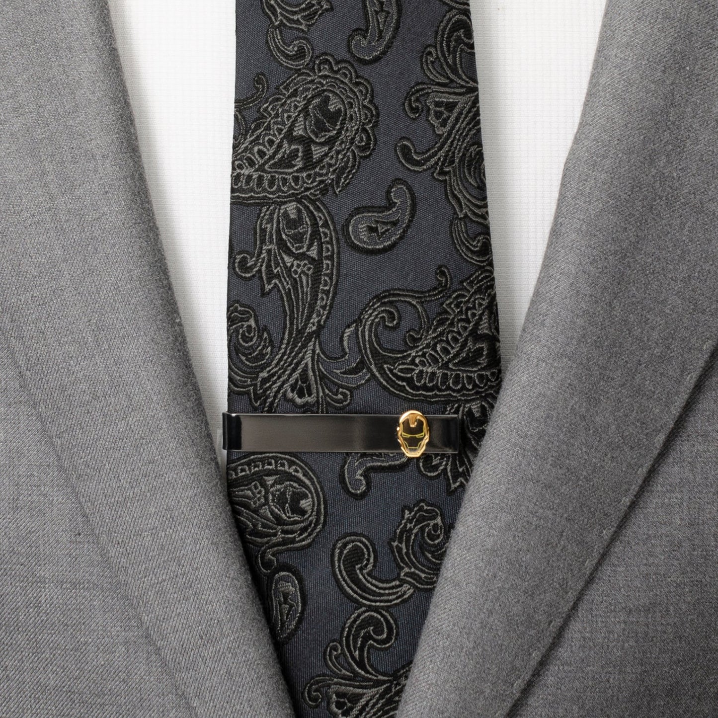 Marvel Iron Man "I Love You 3000" Gunmetal Hidden Message Tie Bar