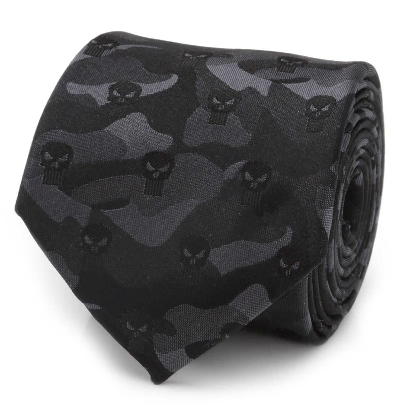 Marvel The Punisher Camo Black Silk Men's Tie