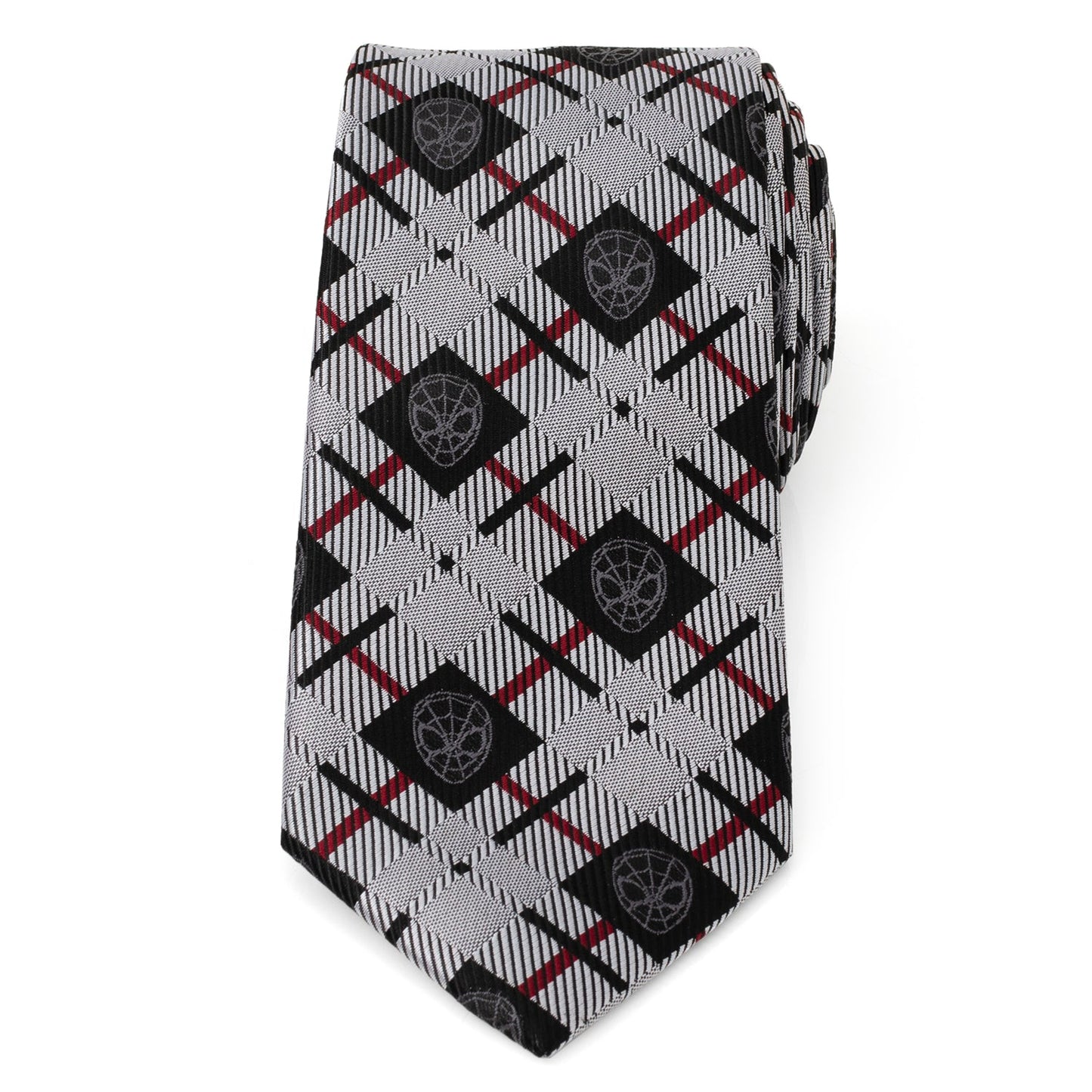 Marvel Spider-Man Plaid Black Men's Tie