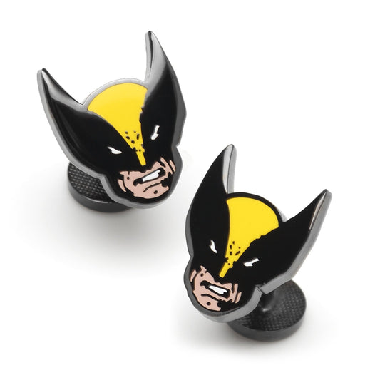 Two Wolverine-themed hair clips on a white background