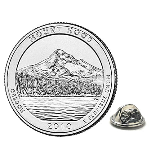 Mount Hood National Forest Coin Lapel Pin Uncirculated U.S. Quarter 2010 Tie Pin