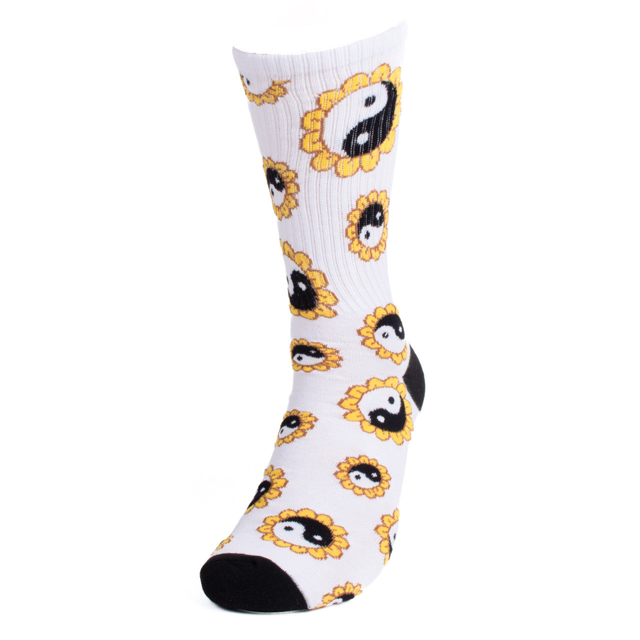 Yin Yang Sunflower Ribbed Socks Novelty Sock Funny Socks Zin Theme Socks Fun Gifts Mens Socks Funny Groomsmen Socks Lucky Socks