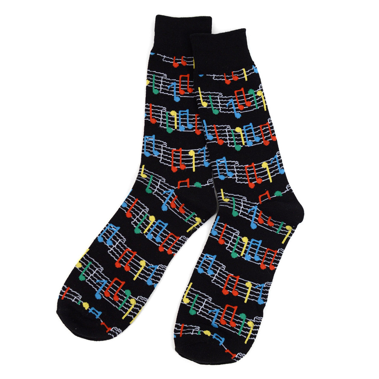 Fun Socks Men's Colorful Music Sheet Rock and Roll Music Lovers Musician Gifts Music Writter Music Notes