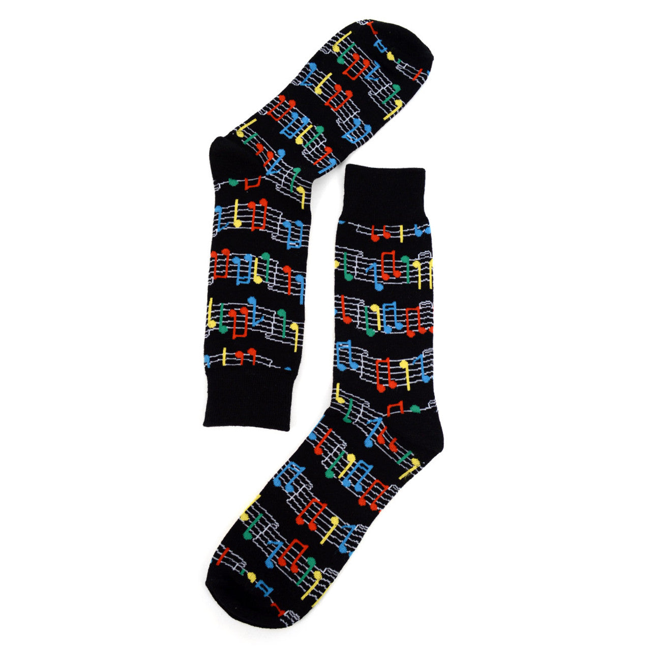 Fun Socks Men's Colorful Music Sheet Rock and Roll Music Lovers Musician Gifts Music Writter Music Notes