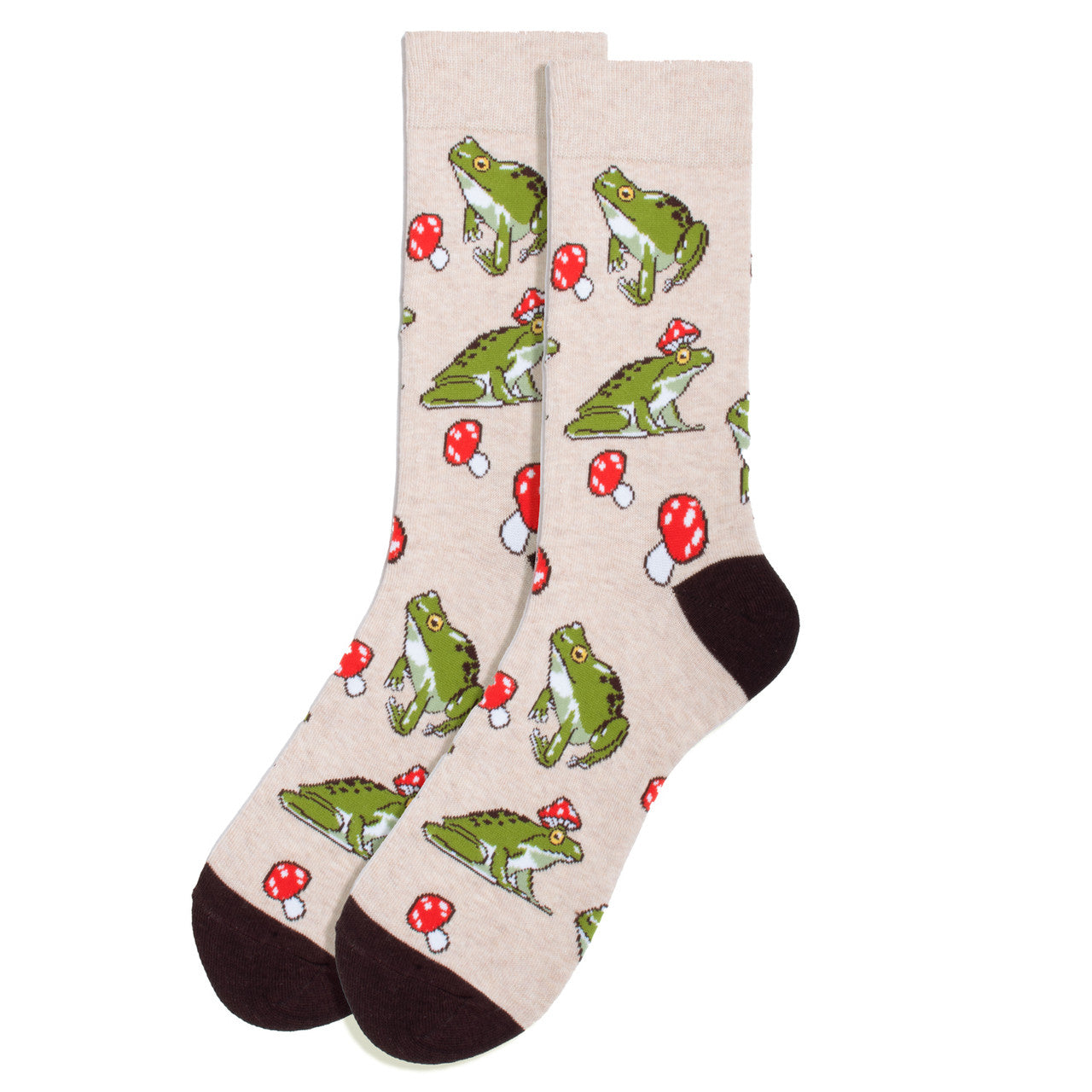 Prince Charming Socks Novelty Sock Funny Socks Frog Mushroom Theme Socks Fun Gifts Mens Socks Funny Groomsmen Socks