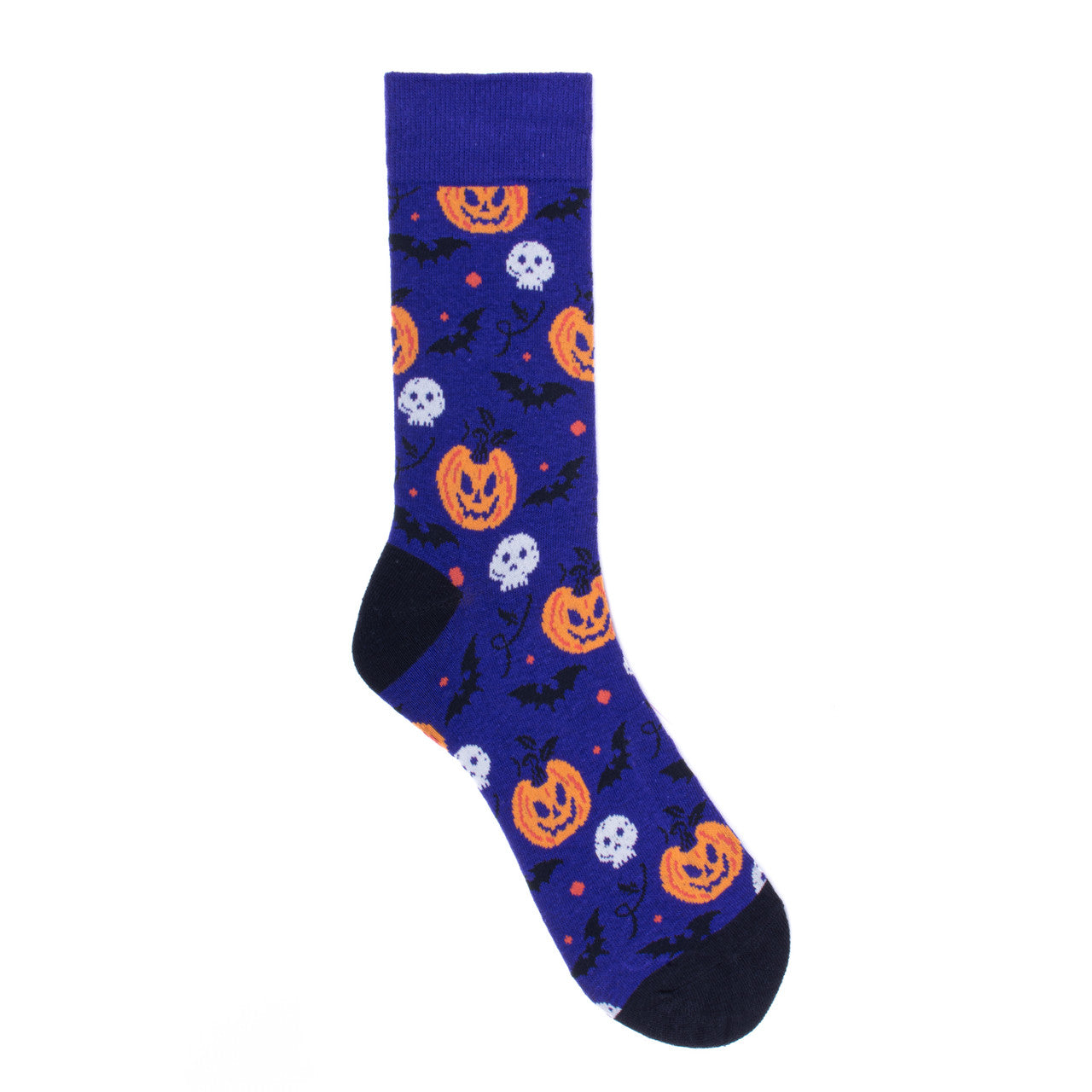 Halloween Spooky Socks Black Bats Pumpkins and Skeletons Mens Novelty Socks Halloween Theme Socks Fun Crazy Party Socks Halloween Gift