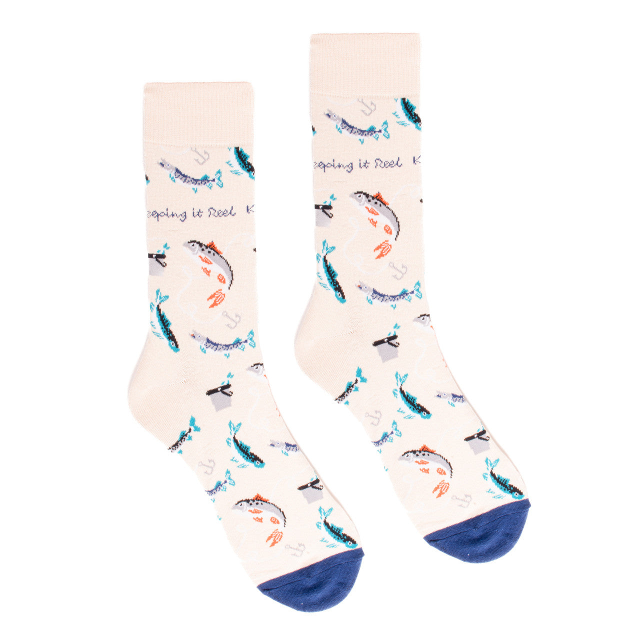 Fishing Socks Fun Socks Men's Fish Novelty Socks Keeping It Reel Dad Gift Fisherman Gift Fishing Fun Fishing Champs