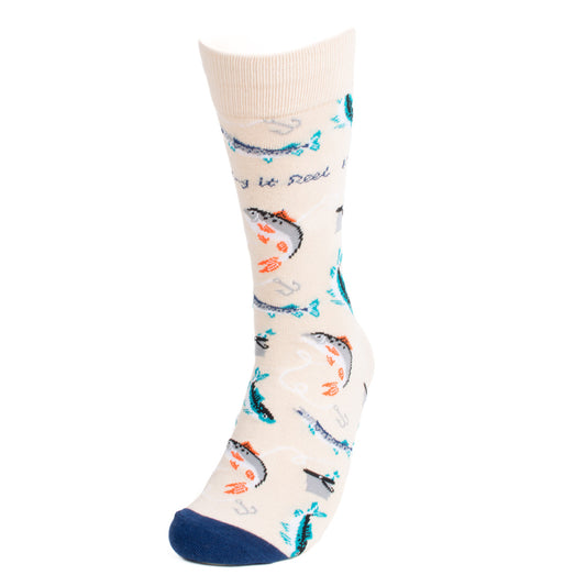 Fishing Socks Fun Socks Men's Fish Novelty Socks Keeping It Reel Dad Gift Fisherman Gift Fishing Fun Fishing Champs