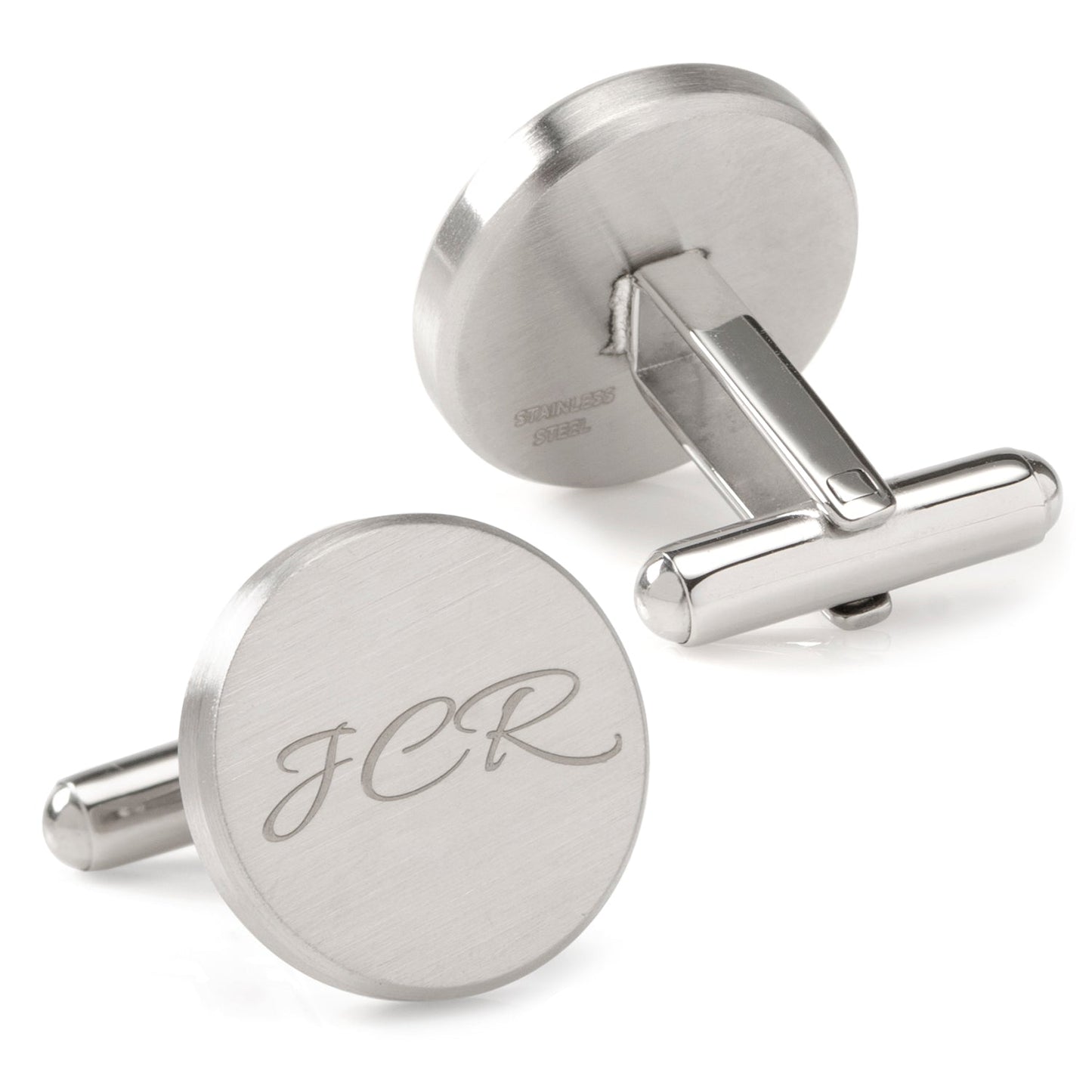 Brushed Stainless Steel Cufflinks
