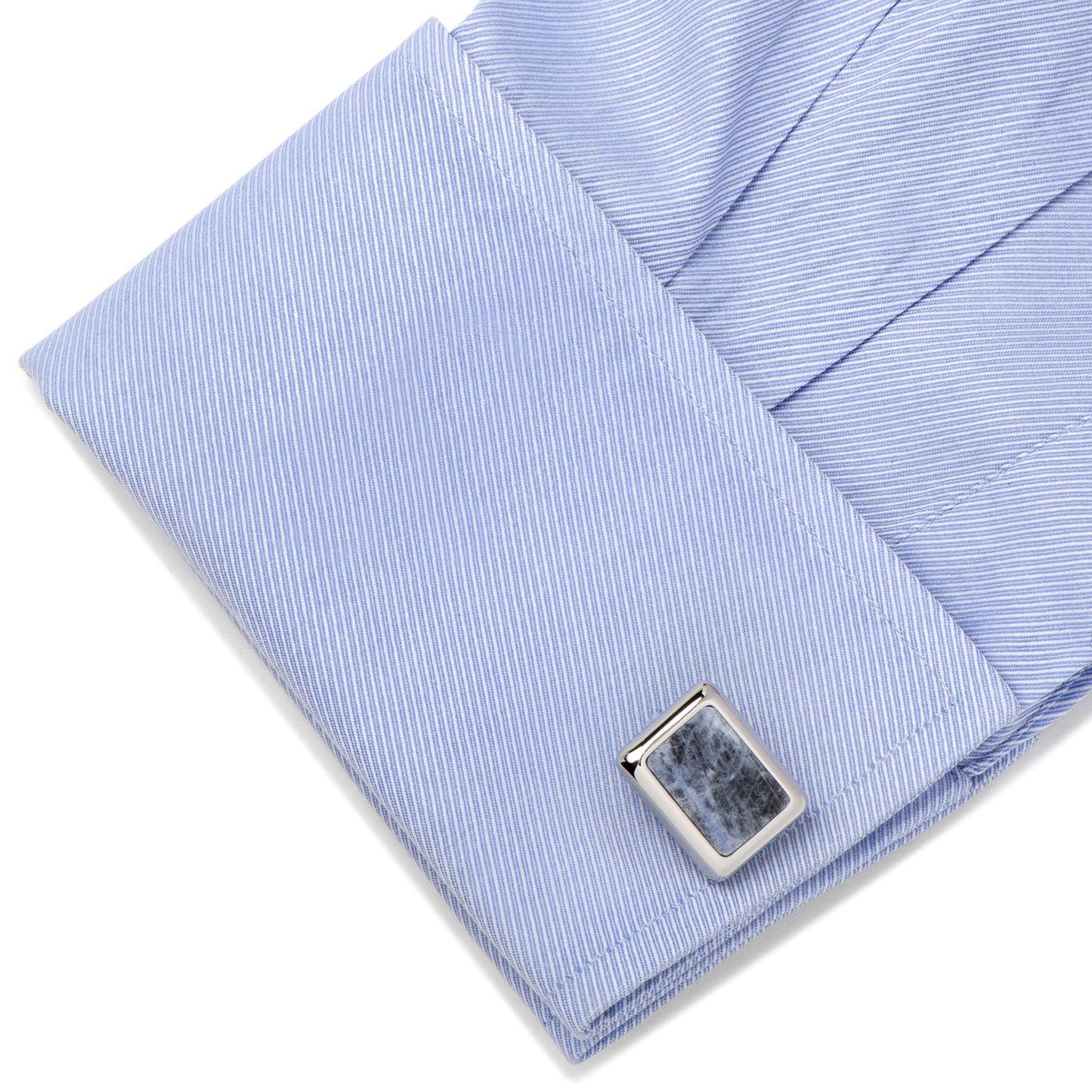 Silver and Sodalite JFK Presidential Cufflinks