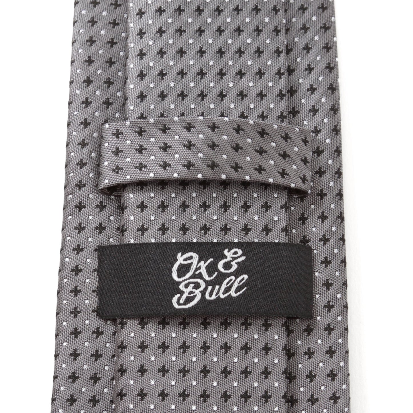 Gray Cross Dot-Men's Tie