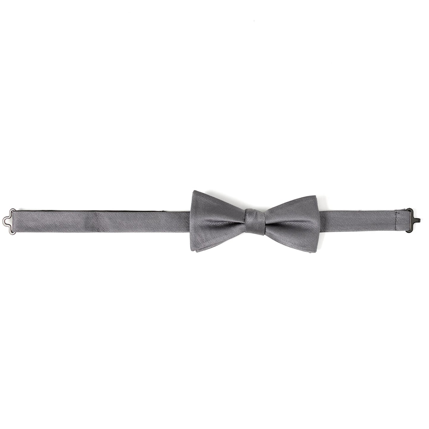 Gray Silk Bow Pre-Tie