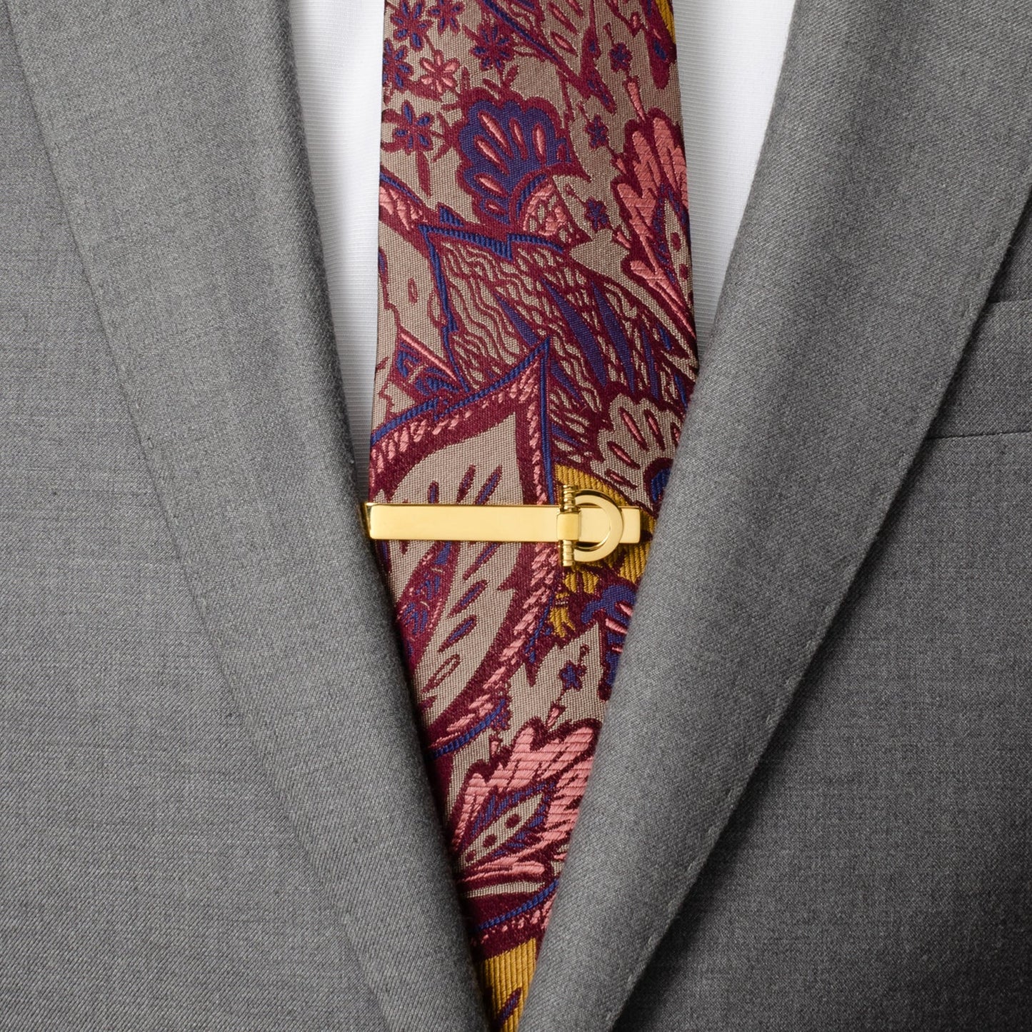 Horse Bit Gold Stainless Steel Tie Bar
