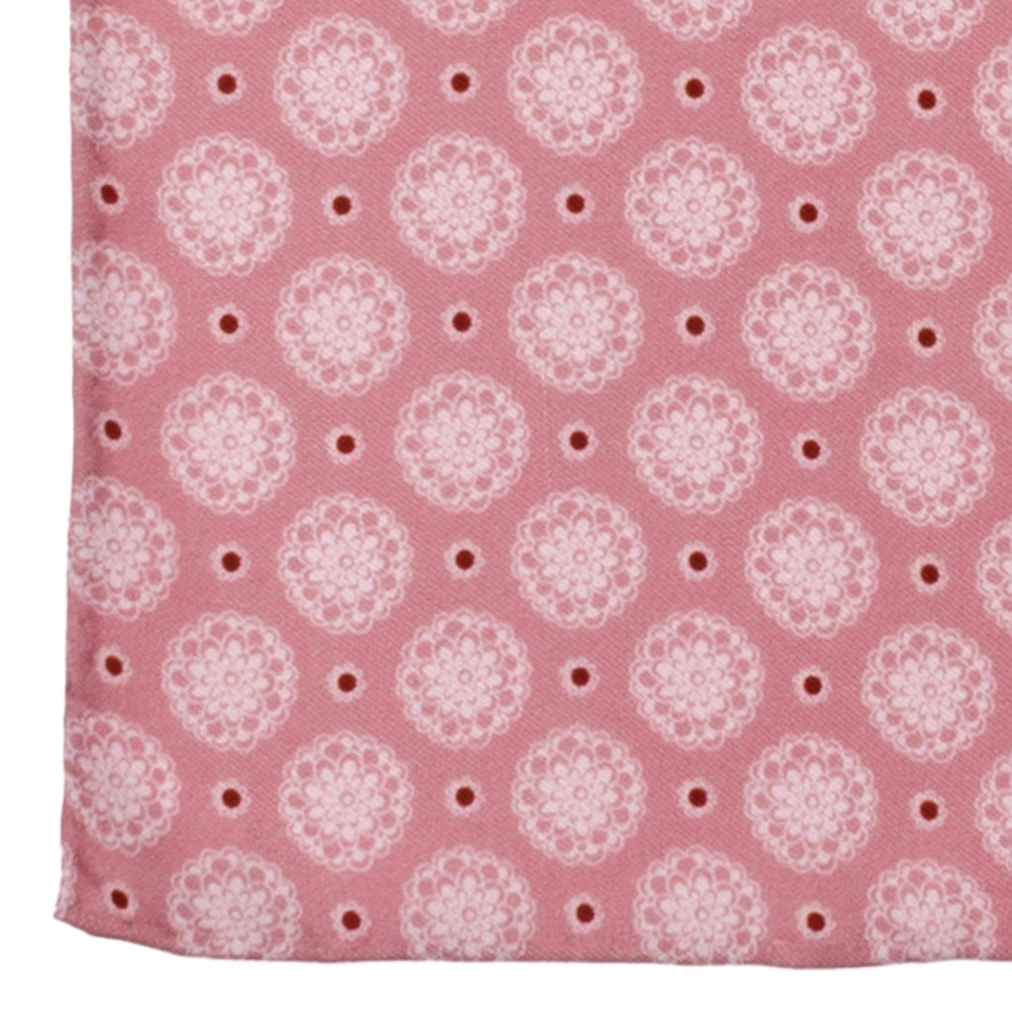 Dusty Blush Floral Motif Pocket Square