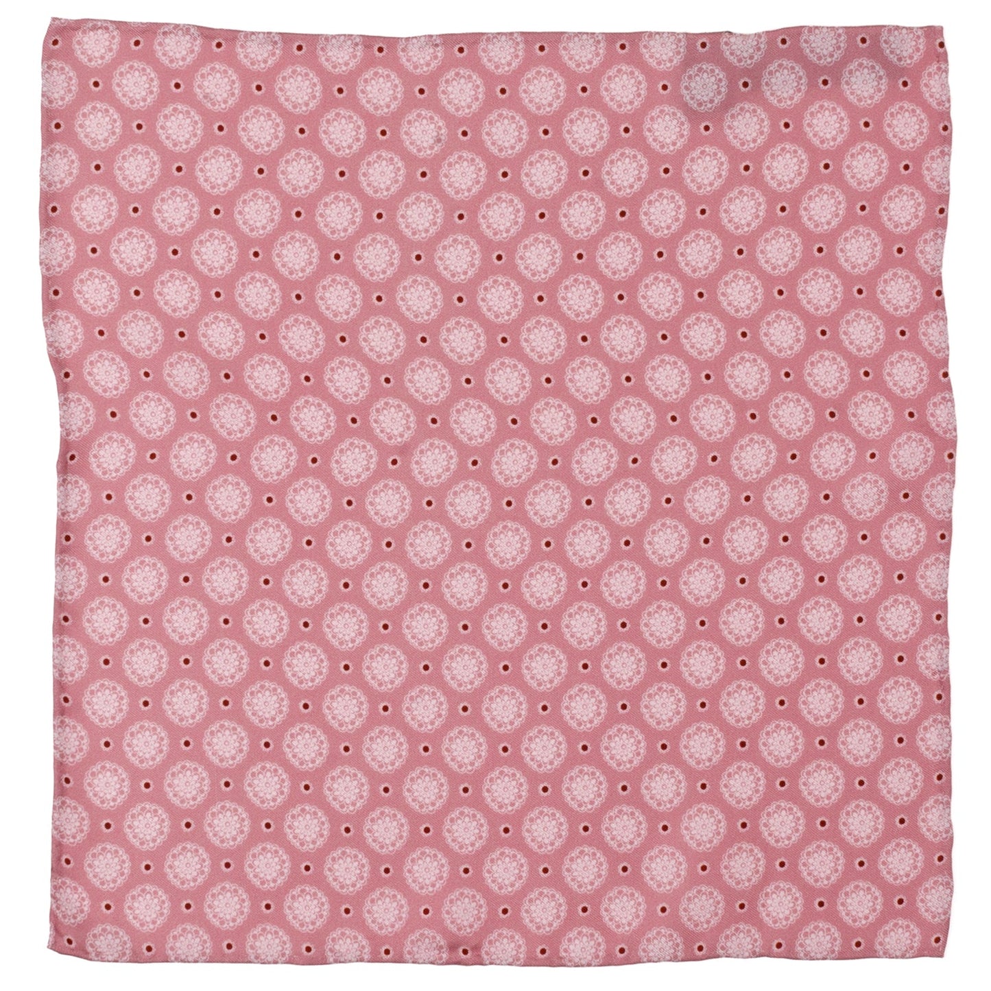 Dusty Blush Floral Motif Pocket Square