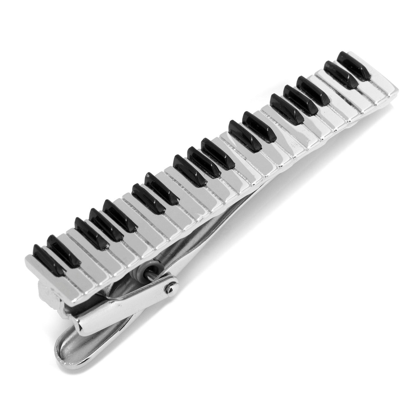 Silver Piano Keys Tie Clip – music tie bar for musicians and pianists