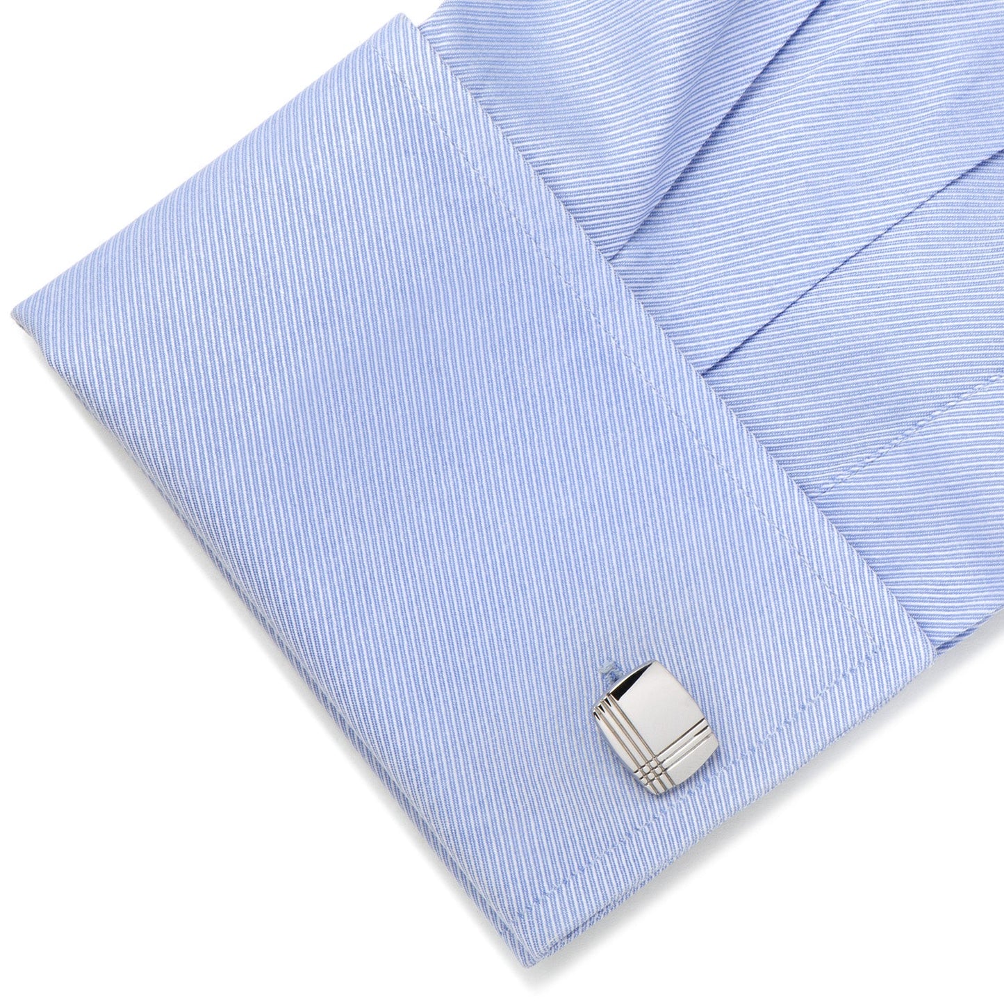 Stainless Steel Tartan Plaid Cufflinks
