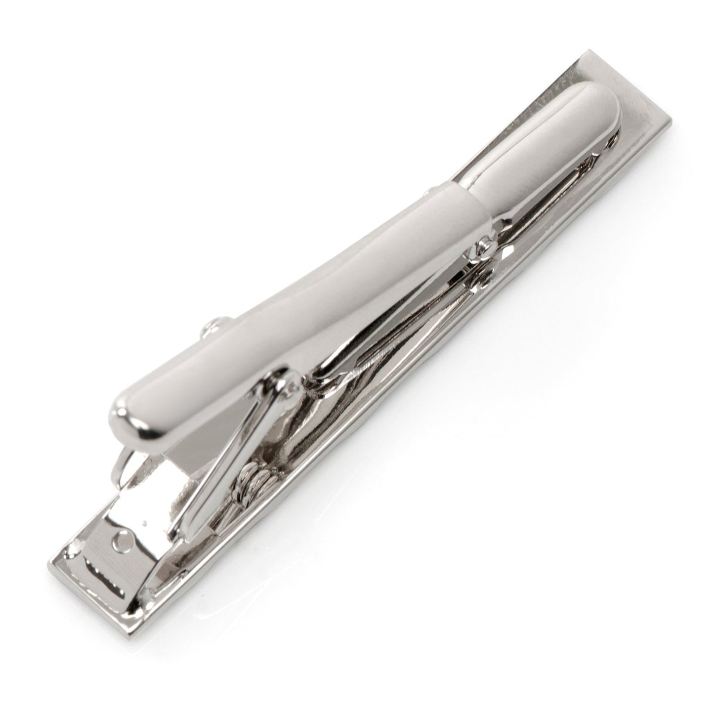 Metallic stapler on a white background