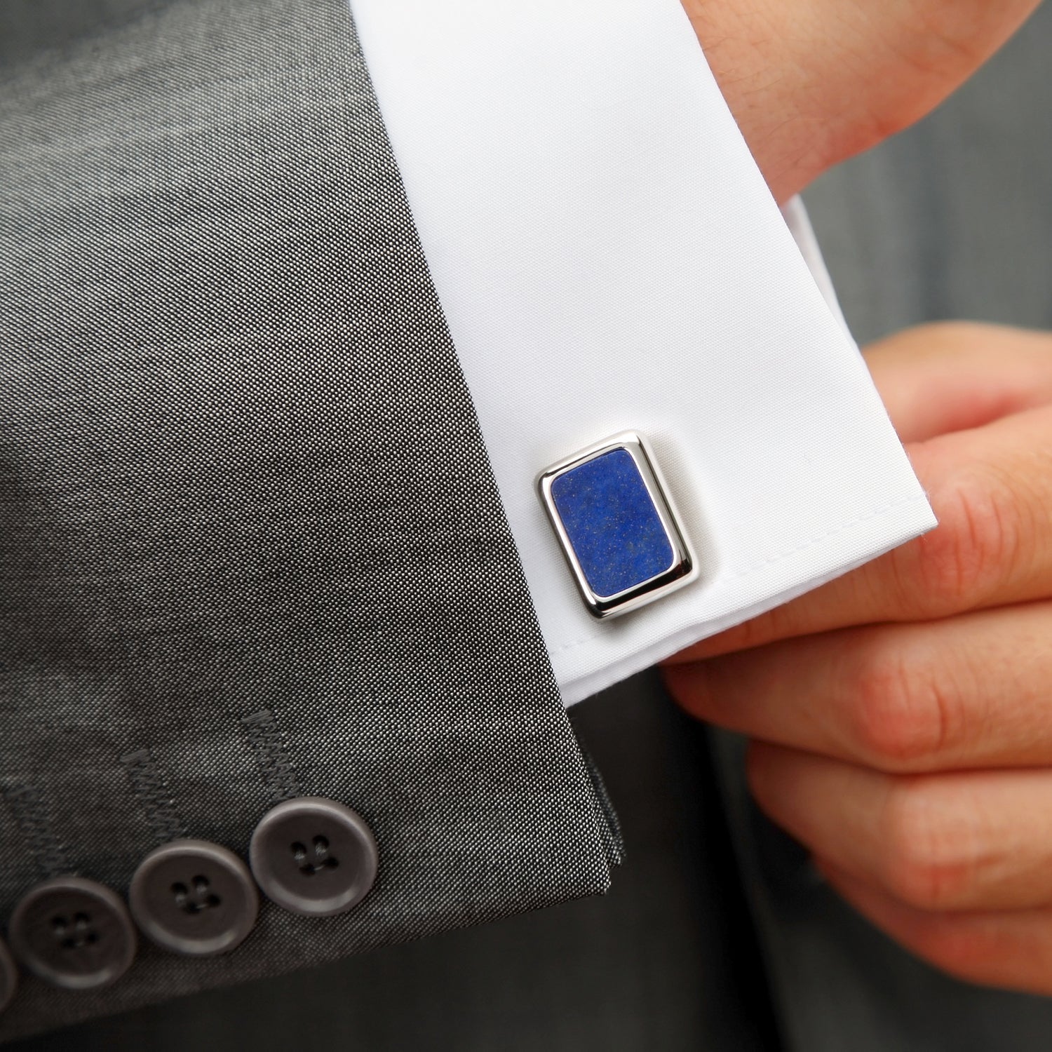 Sterling Silver and Lapis JFK Presidential Cufflinks – luxury men’s accessory by JayPins