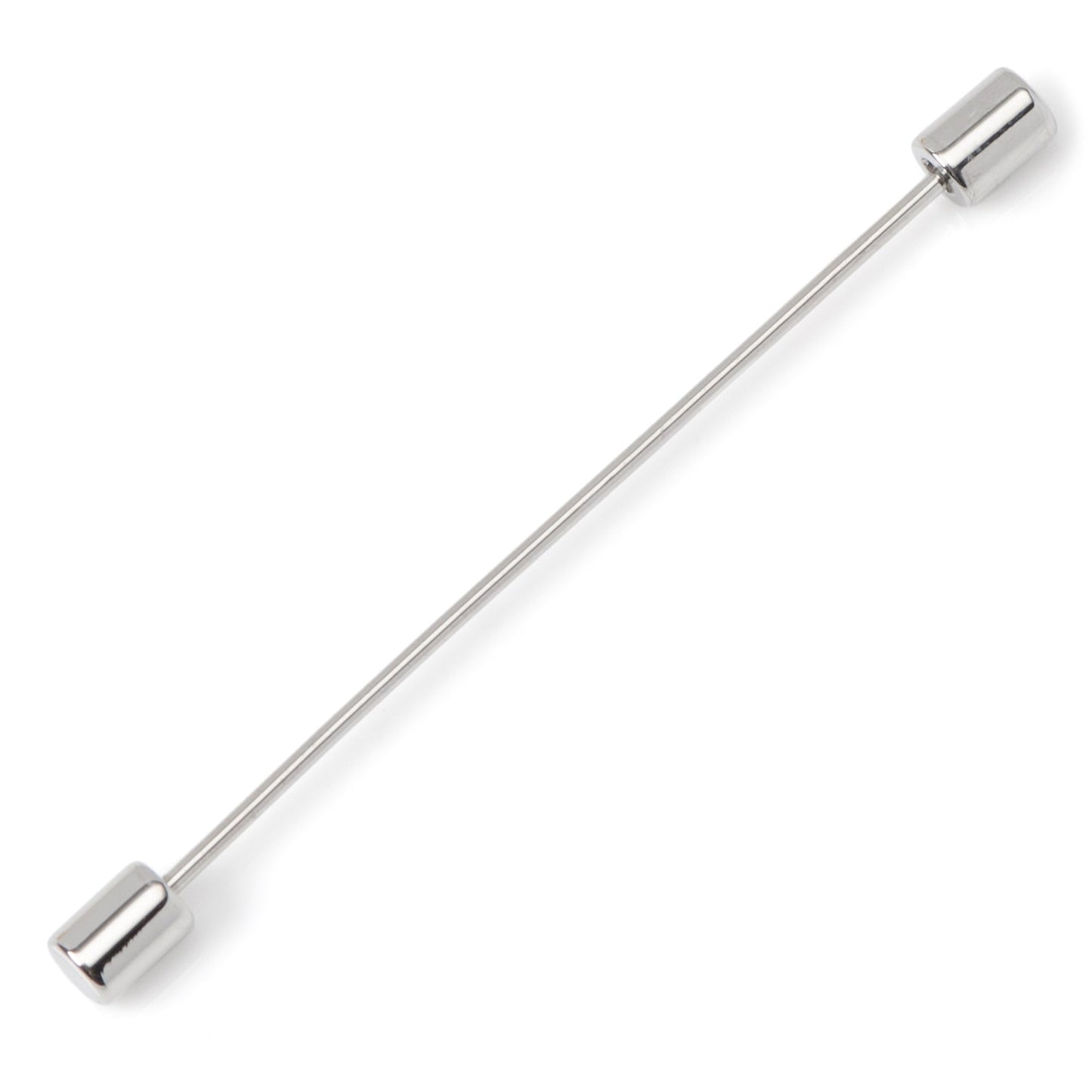 Silver barrette on a white background