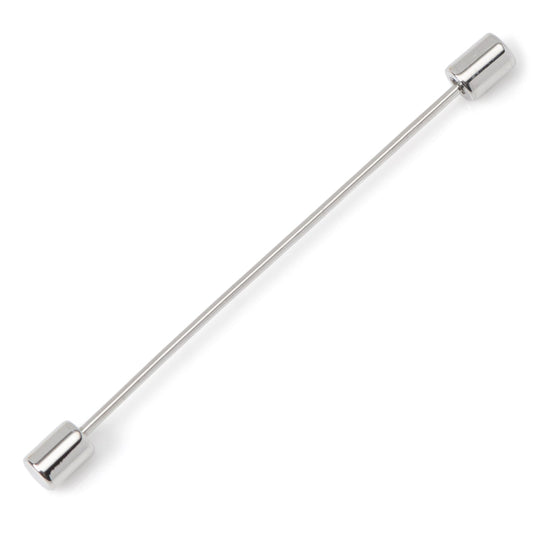 Silver barrette on a white background