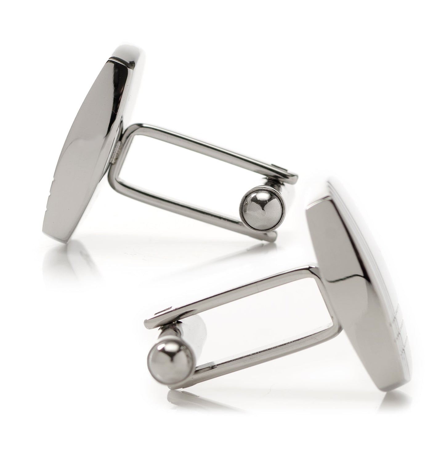 Sterling Silver Tartan Plaid Cufflinks