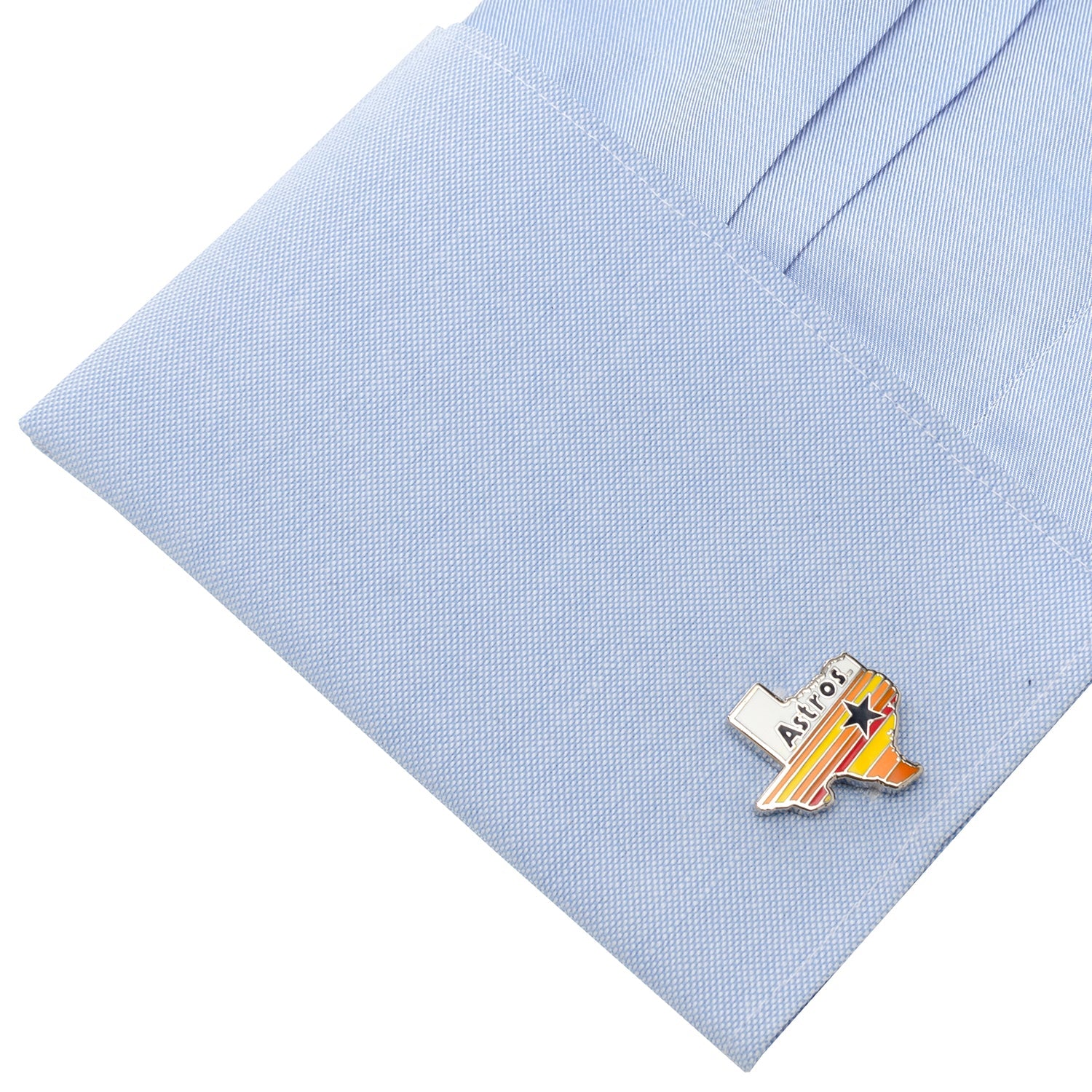 Pin on a light blue shirt