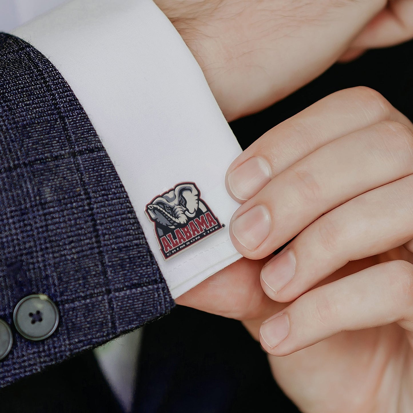 NCAA Alabama University Elephant Mascot Cufflinks