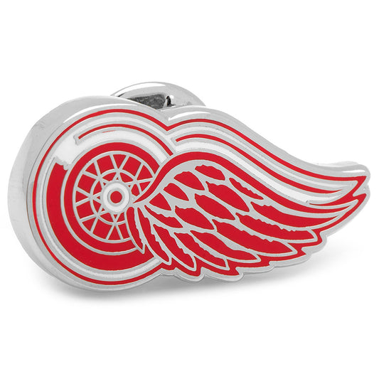 Red and silver hockey team logo on a white background NHL Detroit Red Wings Lapel Pin