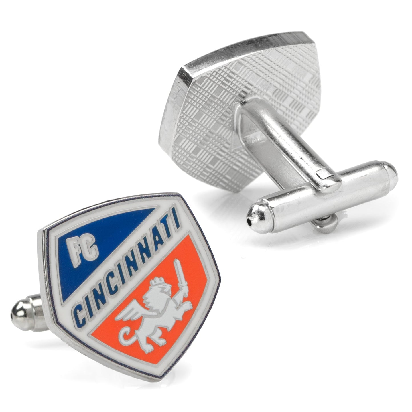 Cufflinks with FC Cincinnati logo on a white background