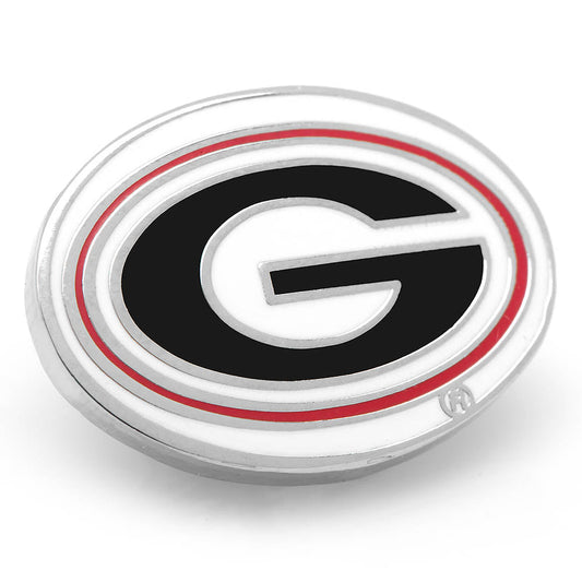 Emblem with a large 'G' logo on a white background NCAA University of Georgia Bulldogs Lapel Pin