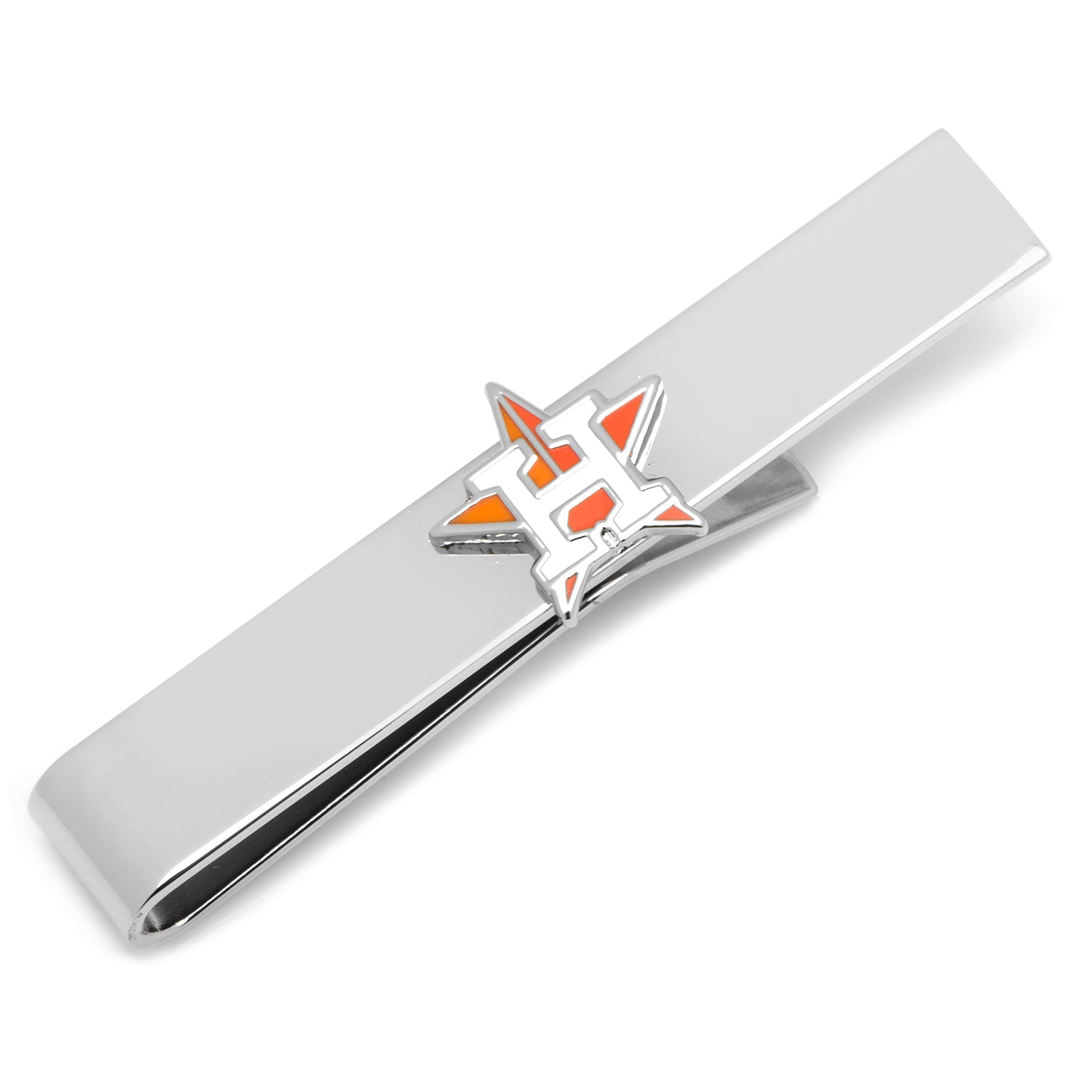 Silver tie clip with a star design on a white background MLB Houston Astros Tie Bar