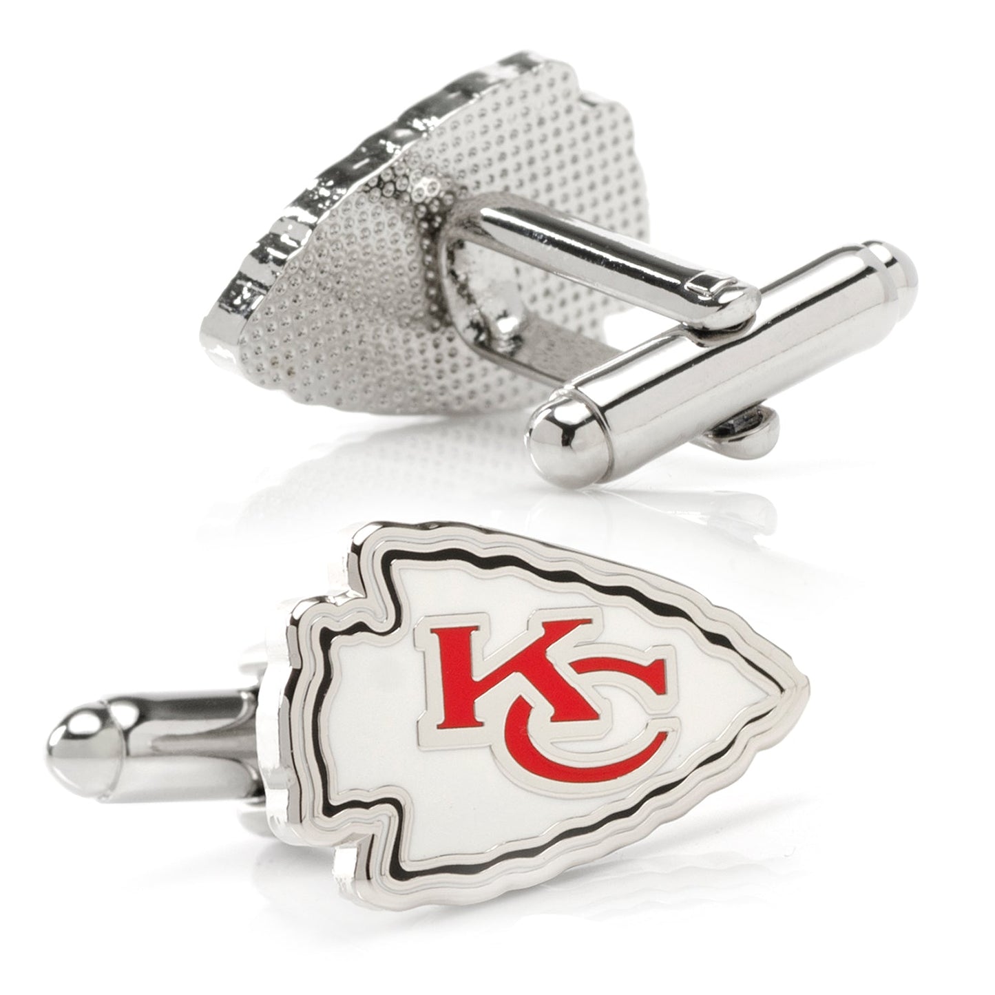 Cufflinks with a logo on a white background NFL Kansas City Chiefs Cufflinks