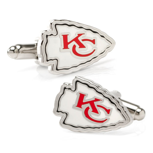 Pair of Kansas City Chiefs logo cufflinks on a white background NFL Kansas City Chiefs Cufflinks
