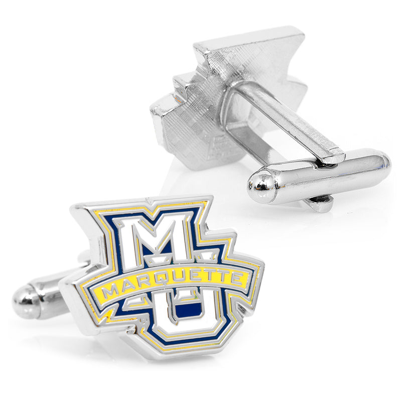 Marquette Golden Eagle Cufflinks Cufflinks with a logo featuring the letter 'M' on a white background