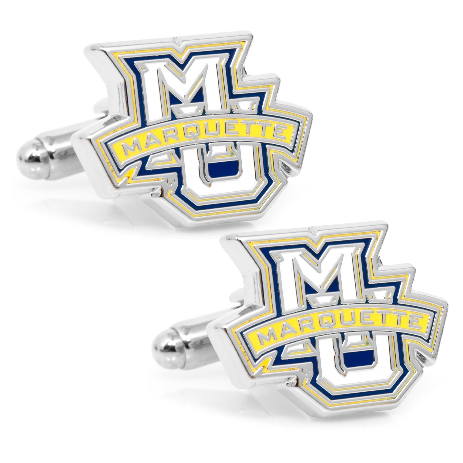 Marquette Golden Eagle Cufflinks Marquette University logo cufflinks on a white background