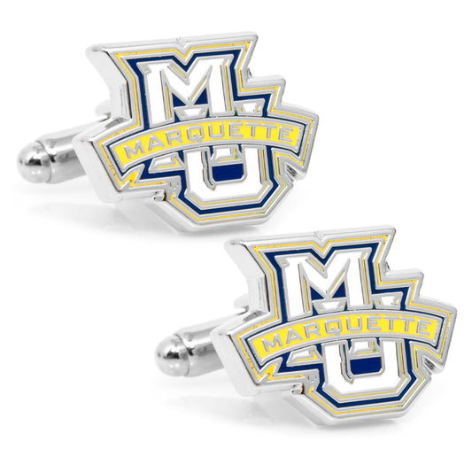 Marquette Golden Eagle Cufflinks Marquette University logo cufflinks on a white background