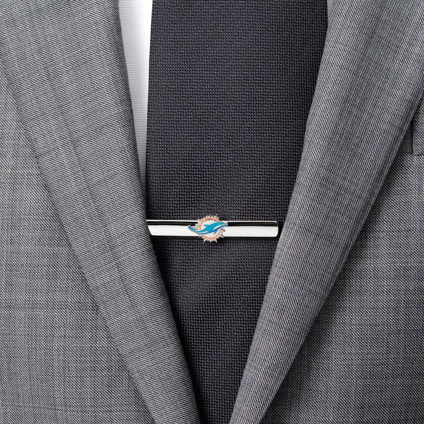 NFL Miami Dolphins silver tie clip with enamel team logo – JayPins