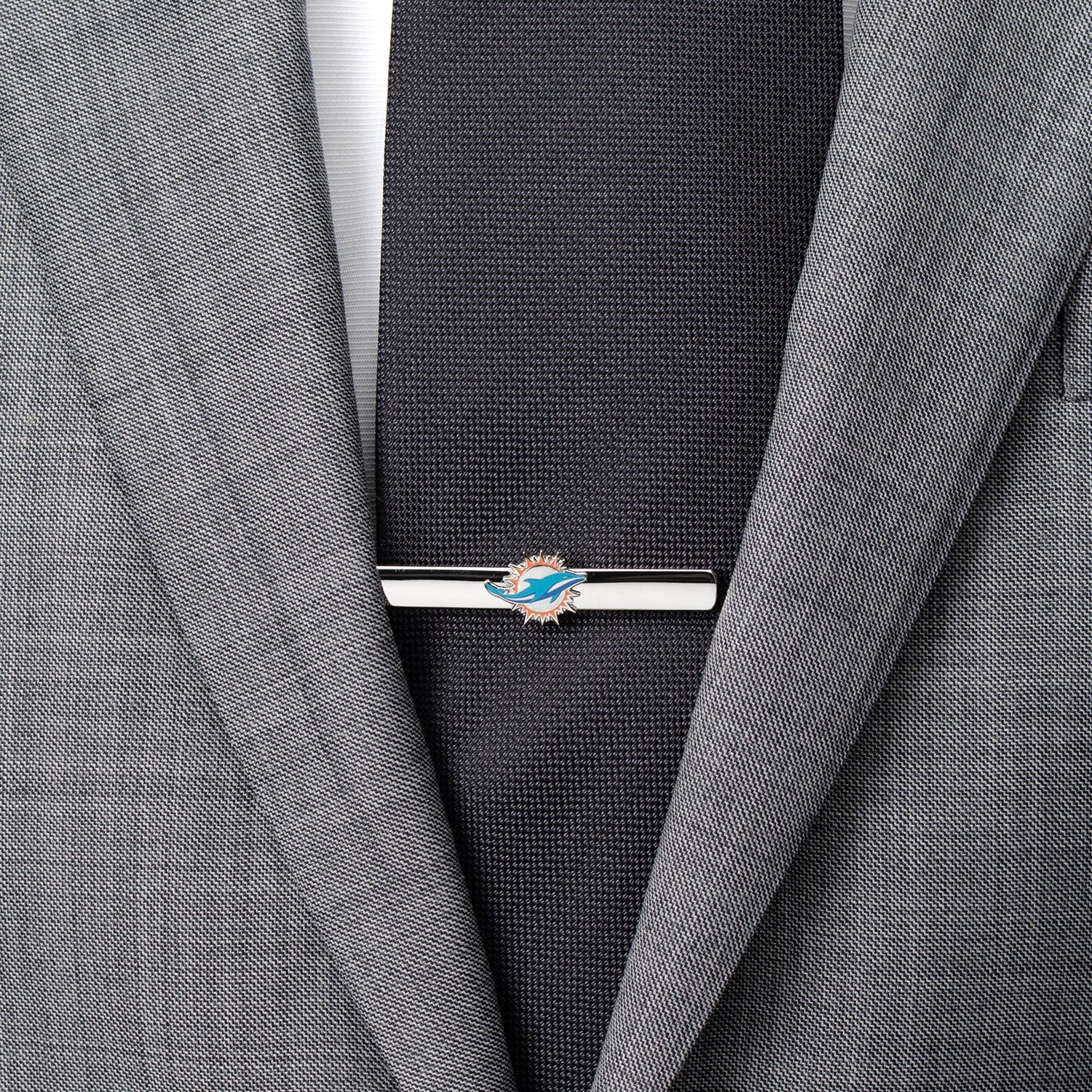 NFL Miami Dolphins silver tie clip with enamel team logo – JayPins