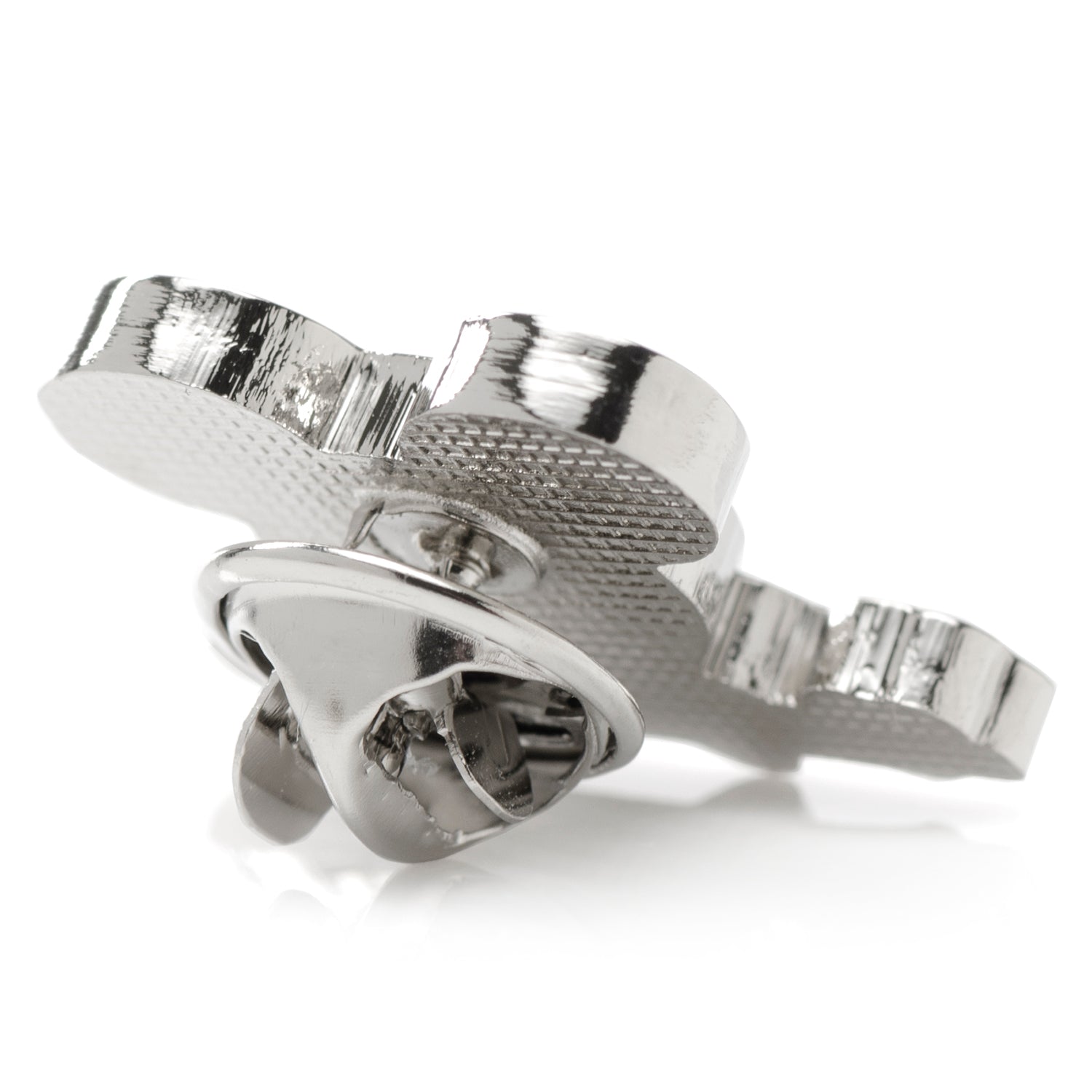 Metallic guitar tuning pegs on a white background
