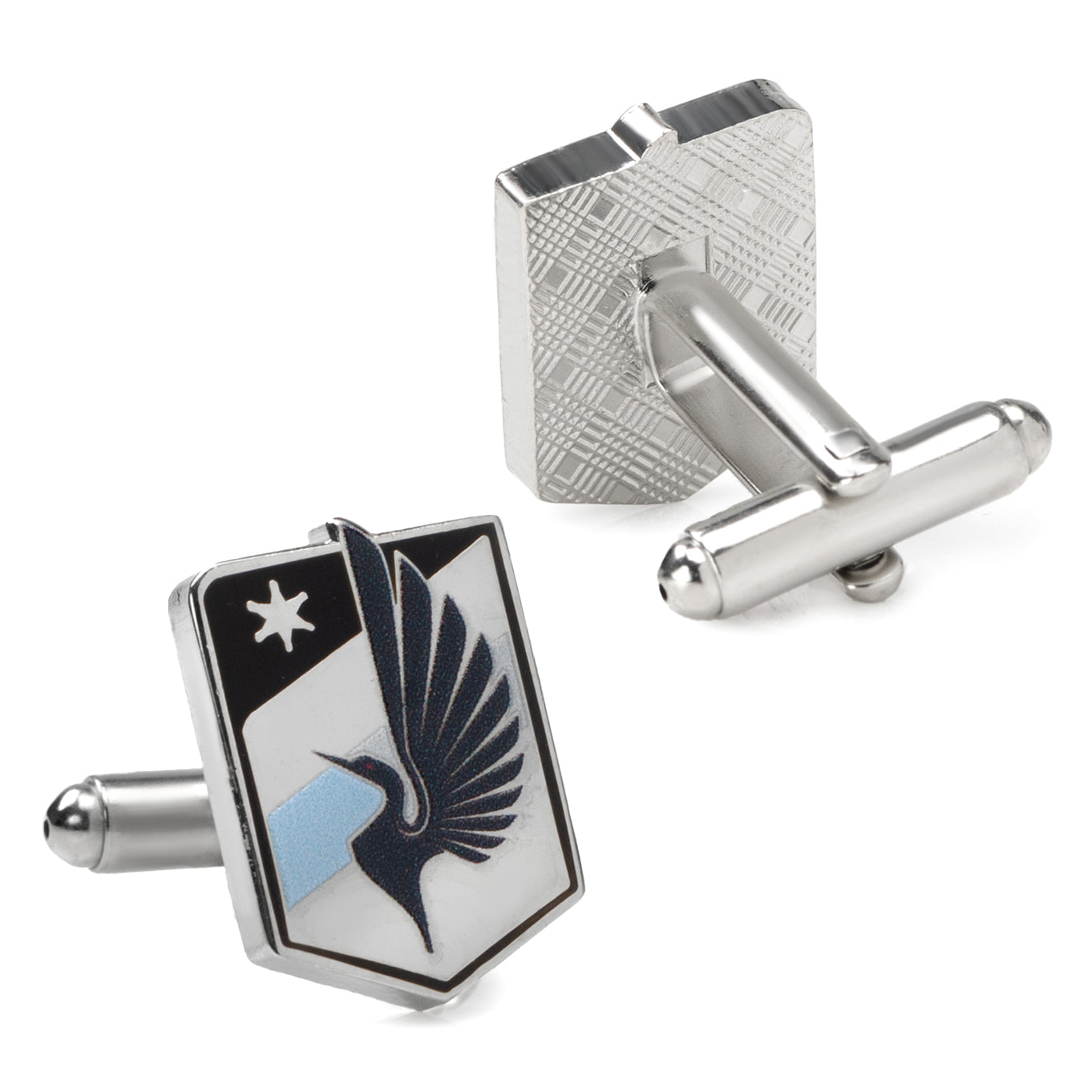 Cufflinks with a detailed design on a white background MLS Minnesota United Cufflinks 