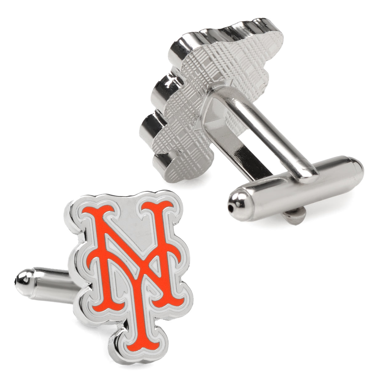 MLB New York Mets Silver Cufflinks