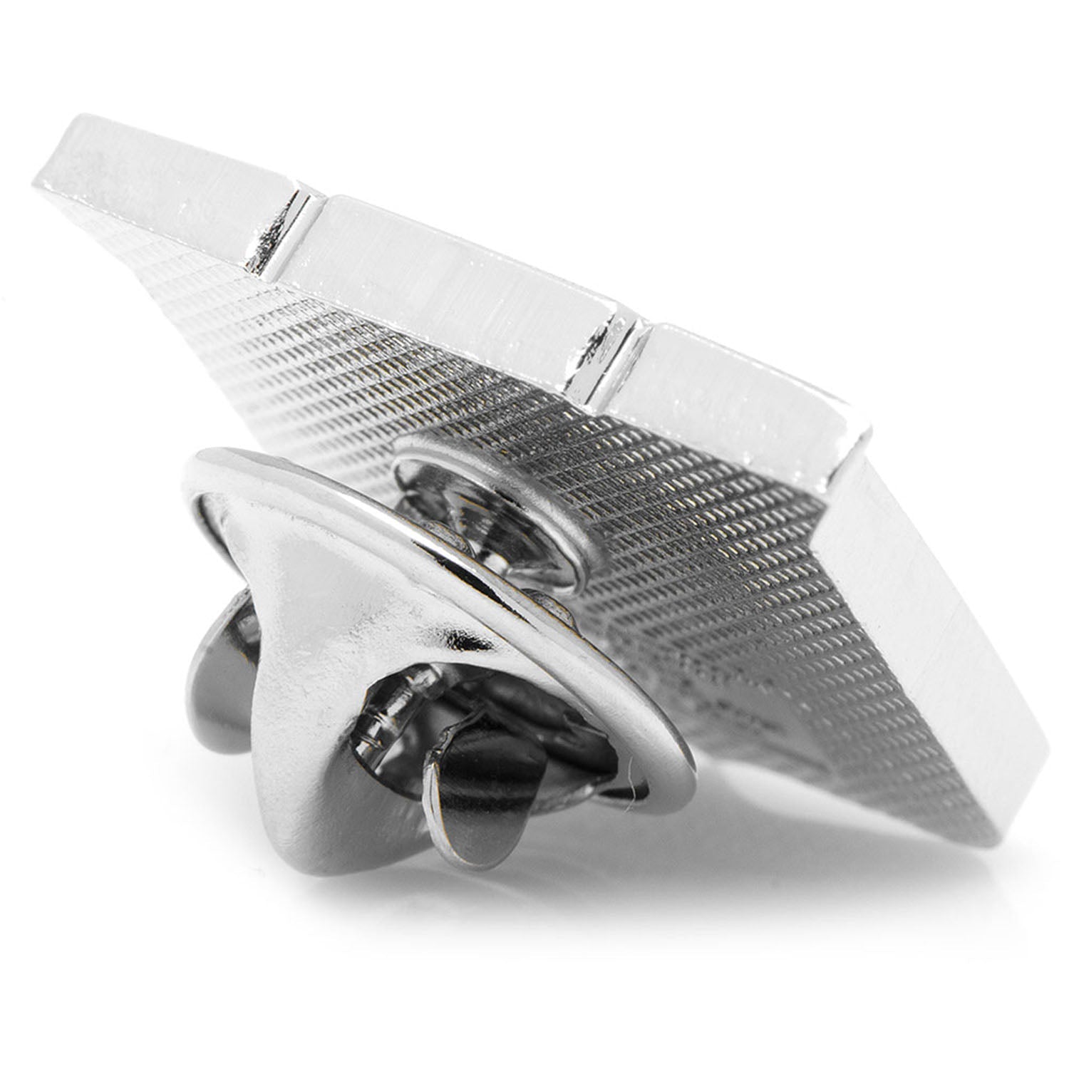Metallic hair clip on a white background