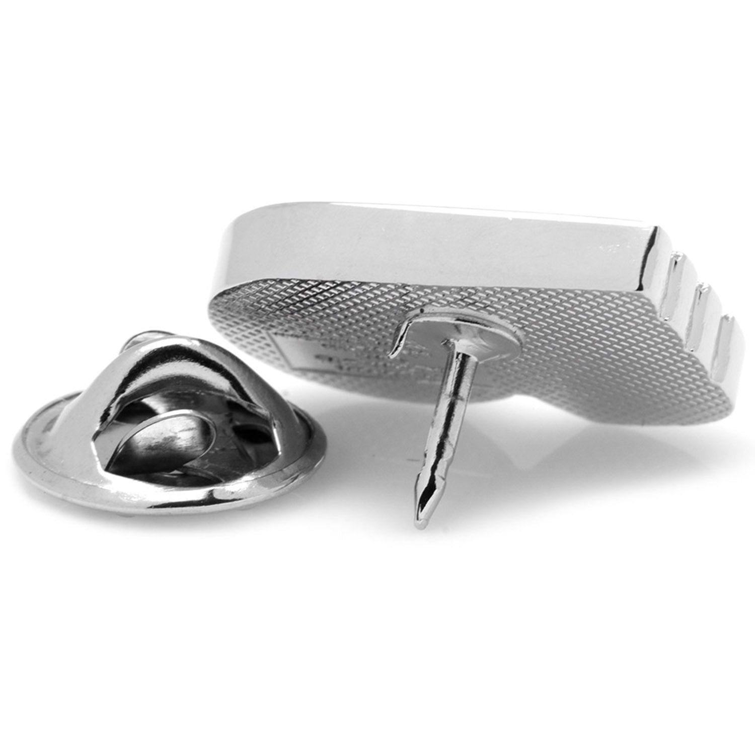 Metallic hair clip on a white background