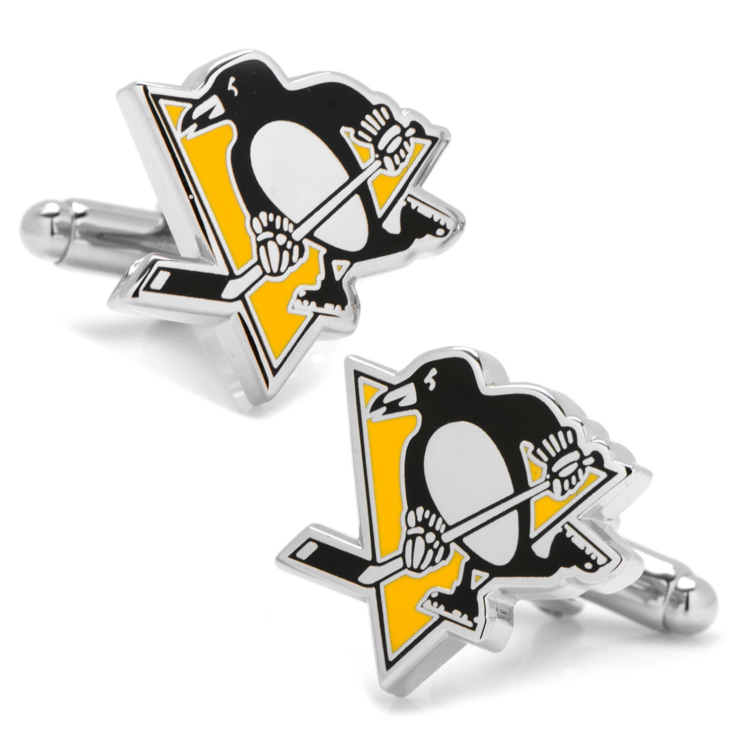 Penguin logo cufflinks on a white background NHL Pittsburgh Penguins Cufflinks