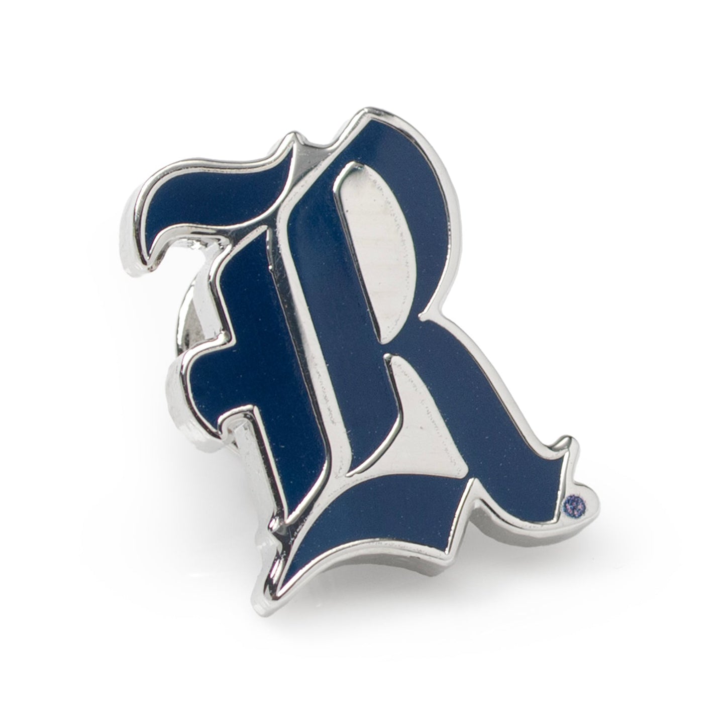 Features the iconic Rice University “R” logo in navy enamel