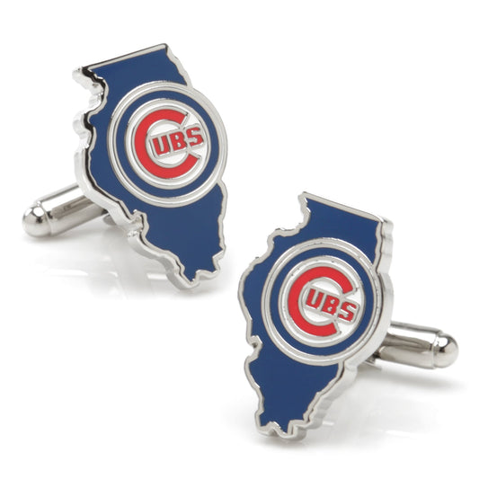 MLB Chicago Cubs State Shaped Cufflinks