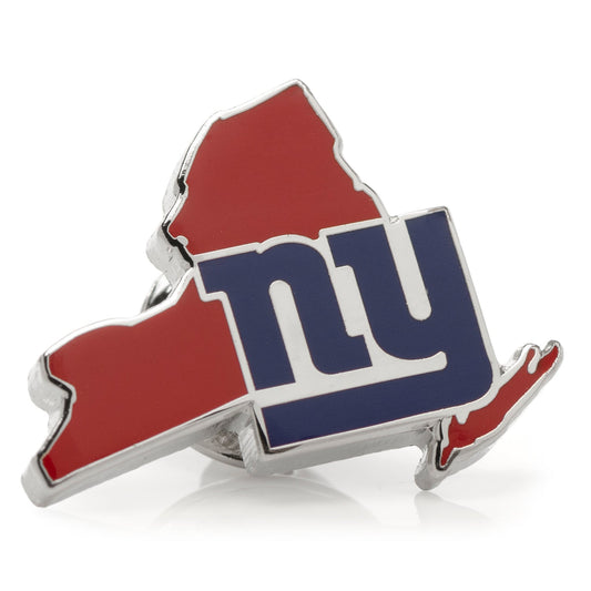 New York Giants state-shaped lapel pin – official NFL New York logo accessory