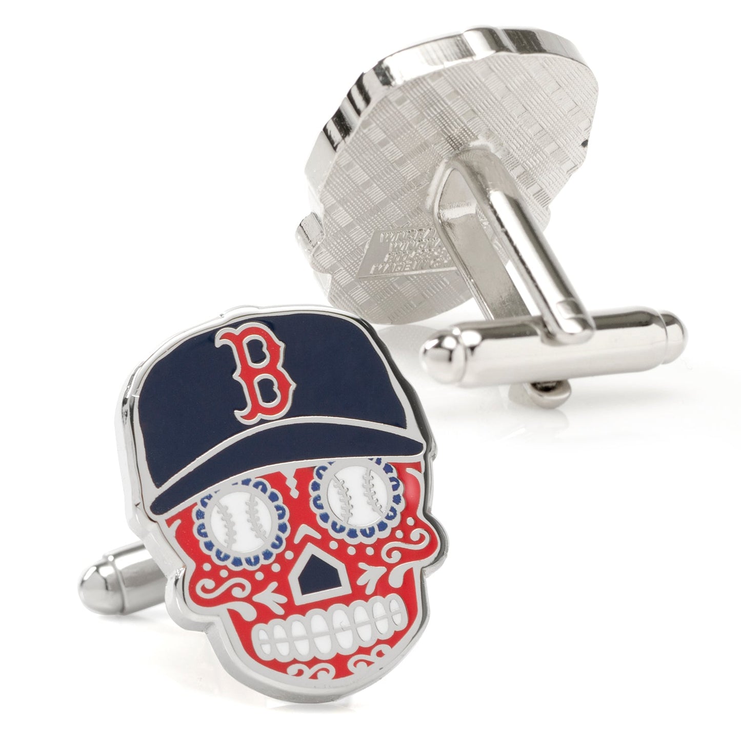 MLB Boston Red Sox Sugar Skull Cufflinks & Lapel Pin Gift Set