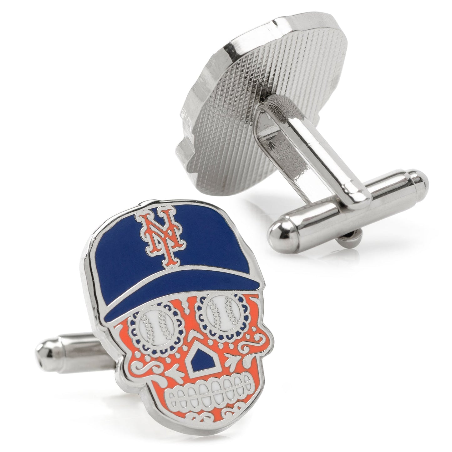 MLB New York Mets Sugar Skull Cufflinks
